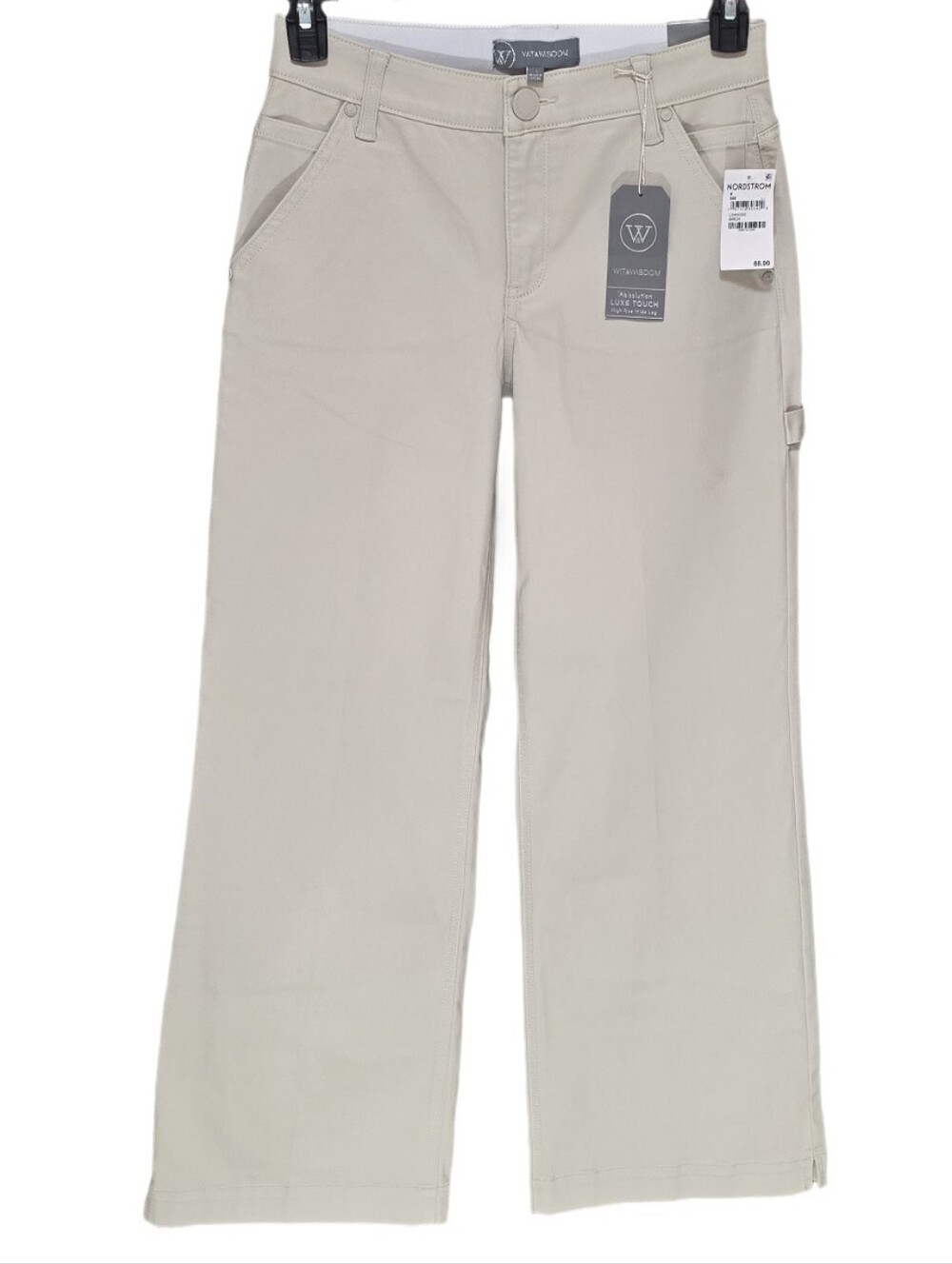 Wit & Wisdom Carpenter Wide Leg Pants Stretch High Rise Ab Solution Birch 4